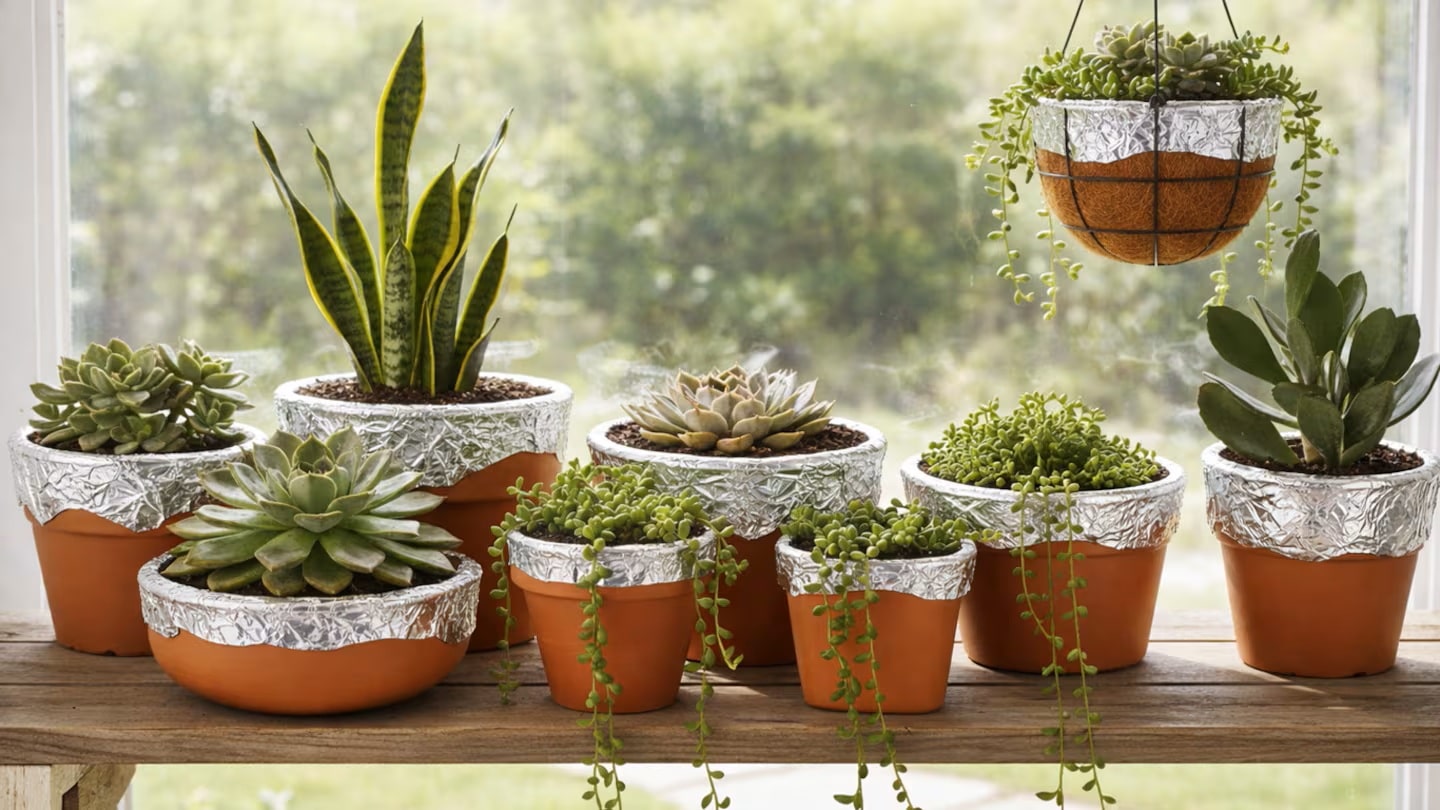 Použití hliníkové fólie v květináčích se sukulenty: k čemu slouží a jak ji používat.